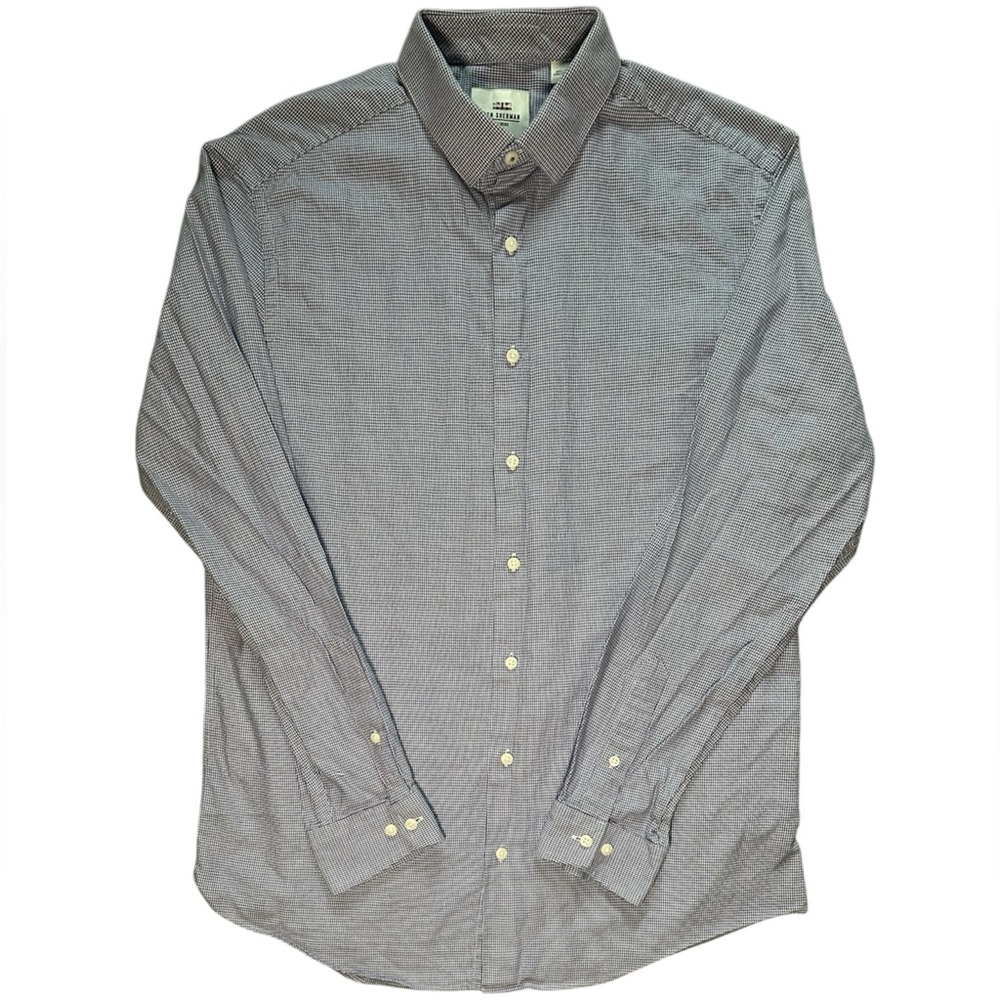 Ben Sherman Men's Blue Dress Shirt Long Sleeve Button Up Slim Fit Size Medium